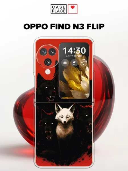 Чехол на Find N3 Flip с лисой oppo