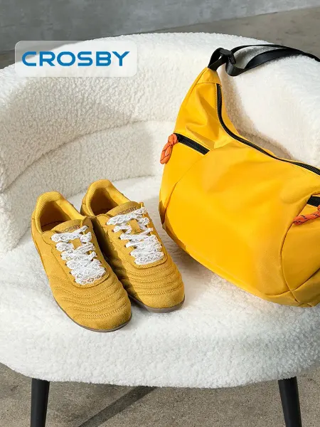 Crosby Кроссовки весенние желтые дышащие