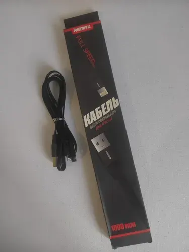 REMAX Кабель для мобильных устройств USB 2.0 Type-A/Apple Lightning, 1 м, черный