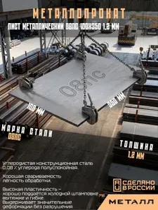 Лист металлический 08пс 100х350 1,2 мм