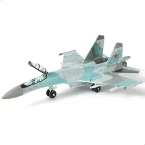 Модель истребителя Су-35С SABANAS 1:100, быстросборная пластиковая военная модель самолёта с подставкой, 25 деталей