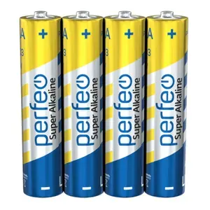 Батарейки Perfeo LR03 AAA Super Alkaline алкалиновые (щелочные) мизинчиковые, 4шт в шринке, 1.5V