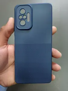 Чехол пупырчатый на Redmi Note 10 Pro матовый синий