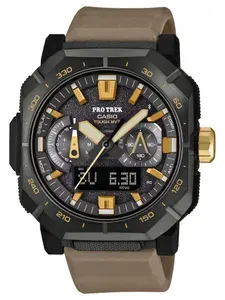 CASIO PRO TREK PRW-B1000-5 часы наручные мужские для походов с Bluetooth, с электронным компасом, альтиметром (барометром) и термометром, на солнечной батарейке, с ремешком из Dura Soft, WR 10Bar