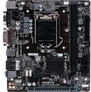 Материнская плата GIGABYTE H110M (GA-H110M-S2V) - LGA 1151, Intel H110, 2хDDR4-2400 МГц, 1хPCI-Ex16, Micro-ATX