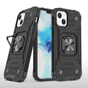 Чехол противоударный armor на Apple iPhone 14 / Айфон 14 (Черный)