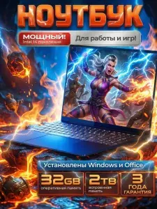 Notebook.edge Ноутбук 15.6", Intel Core i9-14900HX, RAM 32 ГБ, SSD 2011 ГБ, Intel Iris Xe Graphics Functions as UHD Graphics, Windows Pro, серебристый, Русская раскладка