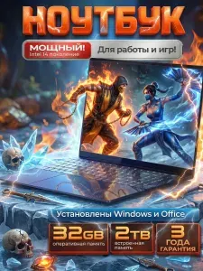 Notebook.edge Ноутбук 15.6", Intel Core i9-14900HX, RAM 32 ГБ, SSD 2109 ГБ, Intel Iris Xe Graphics Functions as UHD Graphics, Windows Pro, Русская раскладка