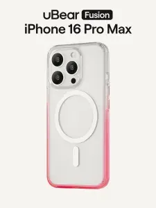 Чехол для iPhone 16 Pro Max uBear Fusion Mag Case, MagSafe совместимый, розовый