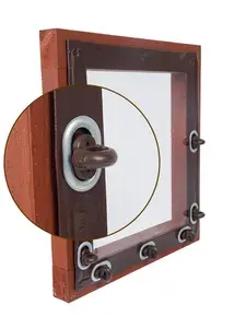 Мягкое окно, коричневая окантовка, В1900хШ2000 мм , открываемое на поворотной пластиковой скобе, кант с креплением, для беседки и веранды, В 190 на Ш 200 см
