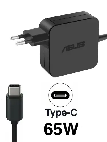 Зарядное устройство для ноутбука Asus, B9450FA, 20V - 3.25A, (Штекер: Type-C) 65 Вт Квадратный