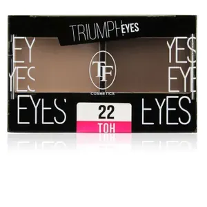 Тени для век двойные Triumph Eyes 22 бежевый и ореховый