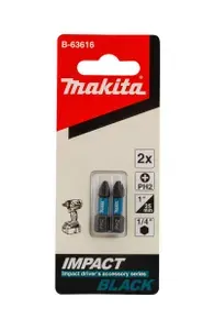 Бита Impact Black PH2, 25 мм, C-form, 2 шт Makita B-63616