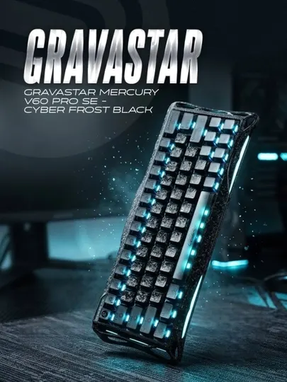 Игровая клавиатура GRAVASTAR V60 PRO SE Cyber Frost Black