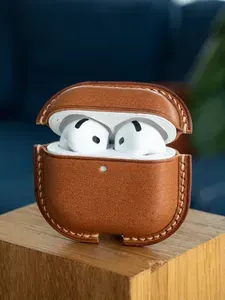 Чехол для AirPods 4 из натуральной кожи Горчичный