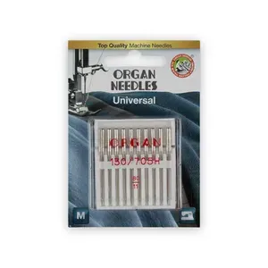 Иглы для швейных машин универсальные 10 штук №80 ORGAN 5110080BL