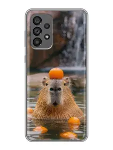 Чехол для Samsung Galaxy A73 5G с принтом Смешные капибары на Самсунг Галакси А73 5G