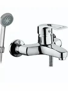 Смеситель для ванны с душем с коротким изливом с лейкой и шлангом D-lin D130422-6 , хром