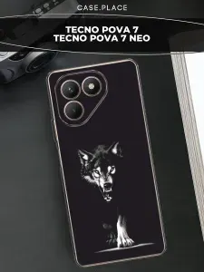 Силиконовый чехол на Tecno Pova 7 / 7 Neo / Текно Пова 7 / 7 Нео волк