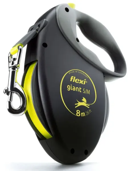 Поводок рулетка для собак Flexi Giant Neon S M, 8 метров до