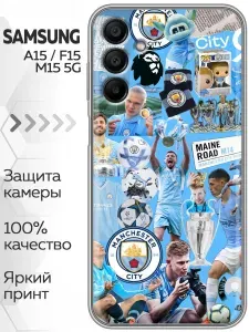 Чехол для Samsung Galaxy A15 с принтом Man city Манчестер сити на Самсунг А15