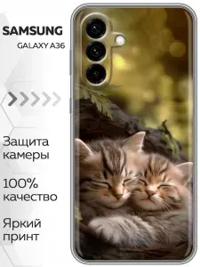 Чехол для Samsung Galaxy A36 с принтом Котята на Самсунг Галакси А36