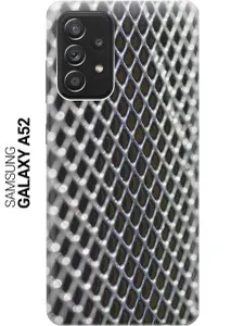 Силиконовый чехол на Samsung Galaxy A52 / Самсунг А52 с принтом "Серебряная сетка"