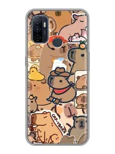 Чехол для OPPO A53 с принтом Смешные капибары на Оппо А53
