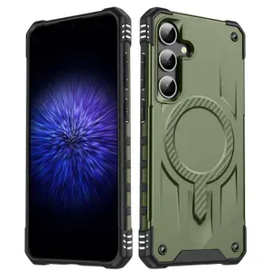Чехол для Samsung S24 FE Starship Army Green с поддержкой беспроводной зарядки