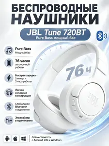 Наушники беспроводные с микрофоном Наушники полноразмерные с долгой автономной работой, быстрой зарядкой, складная конструкция, Bluetooth, USB Type-C, коричневый, пурпурный