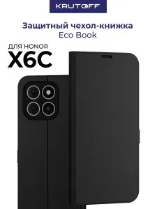 Чехол-книжка Krutoff Eco Book для Honor X6c черный