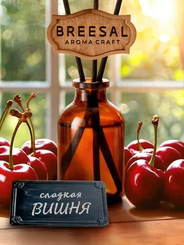 Breesal Диффузор для дома, ароматизатор с палочками : Сладкая вишня