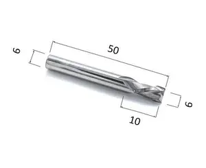 Фреза DJTOL N2FLX610 компрессионная спиральная двухзаходная (по дереву, композиту (АКП), пластику)