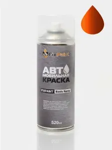 Краска RENAULT, код EQB, ORANGE VALENCIA, автомобильная эмаль FixPaint Spray в аэрозольном баллончике 520 мл