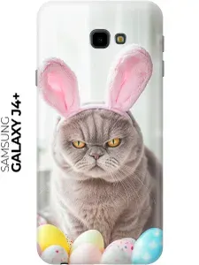 Силиконовый чехол на Samsung Galaxy J4+ с принтом "Пасхальный котик"