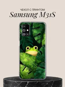 Чехол на Samsung M31S с принтом Лягушка в листве