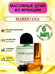 Духи масляные стойкие Мариванна / Marijuana 6 мл., Уни