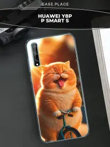 Чехол на Хуавей Y8p / Хуавей P Smart S кот