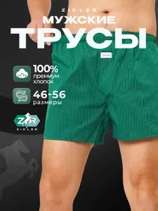Трусы шорты ZIKLER семейники хлопковые больших размеров, 1 шт