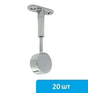 Держатель трубы d25 мм регулируемый торцевой (хром) - 20 шт