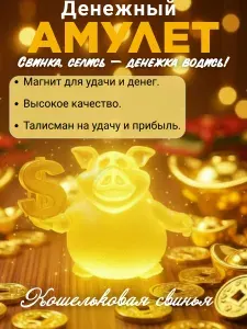Талисман кошельковый для привлечения денежной удачи, денежная свинка