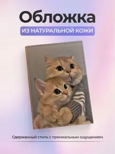 Обложка на паспорт с рыжими котами