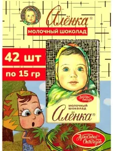 Молочный шоколад Аленка / 42 шт x 15 гр