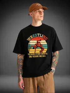 Футболка с принтом Wrestling 1 шт