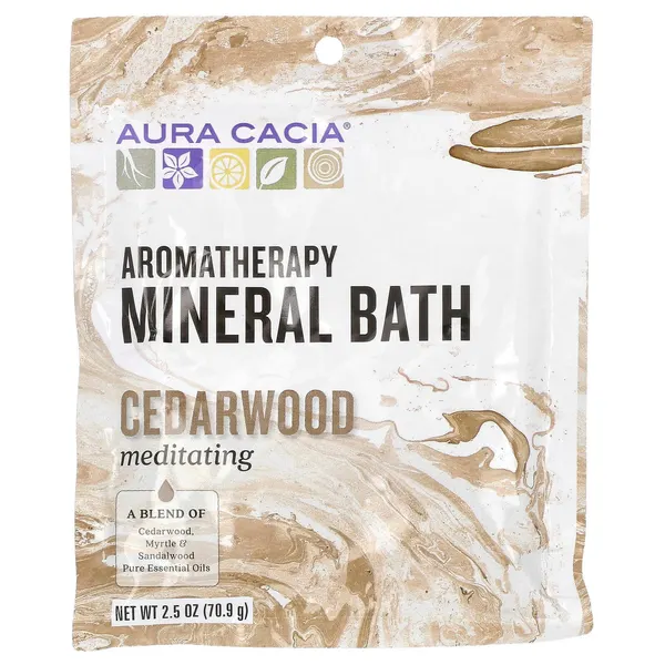 Добавка для ванны Aura Cacia Кедр, ароматерапевтические минералы, 70.9 г
