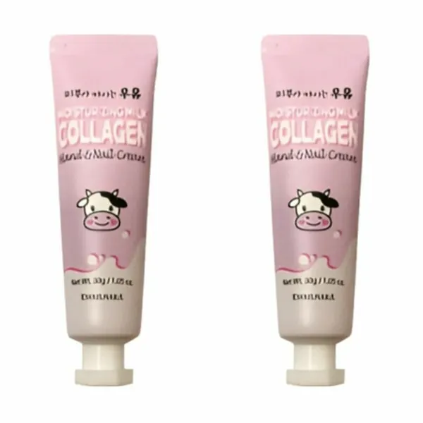 WELCOS Крем для рук и ногтей Kwailnara Moisturizing Milk Collagen Hand & Nail Cream, 30 мл, 2 шт