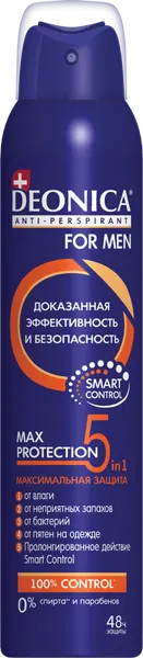 Дезодорант-спрей Deonica 5 Protection for Men, 200 мл