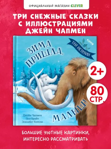 Зима пришла, малыш! Три истории Сказки, детская книга Издательство CLEVER