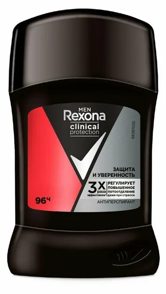 Дезодорант-стик Рексона Clinical Protection Men, Защита и Уверенность, 50 мл /