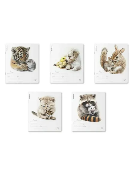 Тетрадь 12 листов А5+ линия, Little Cuties, 10 шт ERICH KRAUSE